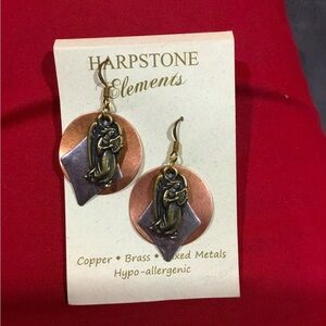 NWT Angel Earrings Copper / Brass
